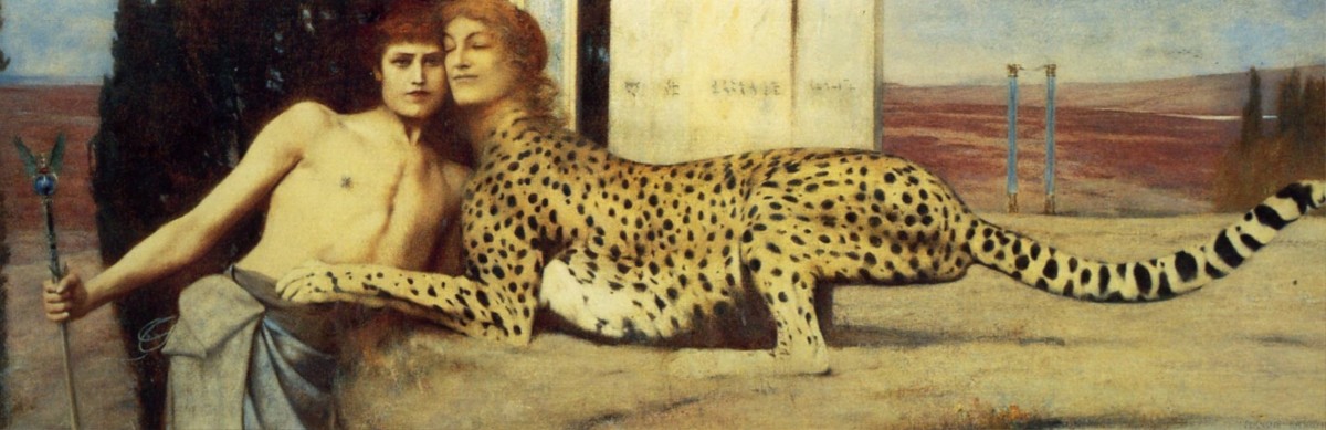 1896 Fernand Khnopff, L'Art ou le Sphinx ou les Caresses 'Art or the Sphinx or Caresses.jpg